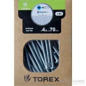 Torex DIN 7504N 4.8x70 mm 40lı Matkap Uçlu YSB Vida
