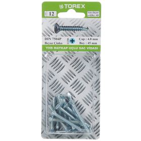 Torex DIN 7504P YHB 4.8x45 mm Matkap Uçlu Vida