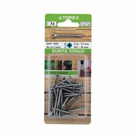 Torex DIN 7505 3,5 mm 3,5x40 mm Sunta Vidası
