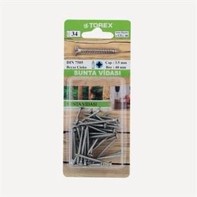 Torex DIN 7505 3,5 mm 3,5x40 mm Sunta Vidası