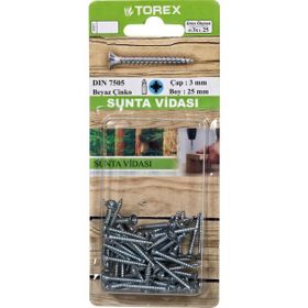 Torex DIN 7505 3x25 mm Sunta Vidası