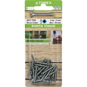 Torex DIN 7505 4 mm 4x30 mm Sunta Vidası