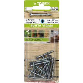 Torex DIN 7505 4,5 mm 4,5x60 mm Sunta Vidası
