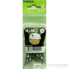 Torex DIN 7505 4x50 mm 20li Sunta Vidası