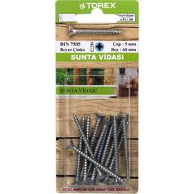 Torex DIN 7505 5 mm 5x60 mm Sunta Vidası