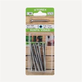 Torex DIN 7505 5 mm 5x70 mm Sunta Vidası
