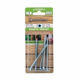 Torex DIN 7505 6x80 mm 6lı Sunta Vidası