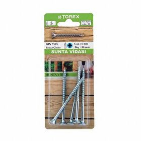 Torex DIN 7505 6x80 mm 6lı Sunta Vidası