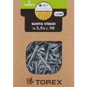 Torex DIN 7505 Kutu 3,5 mm 3,5x30 mm Sunta Vidası