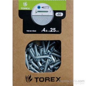 Torex DIN 7982 4.8x25 mm 80li YHB Sac Vidası
