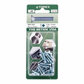 Torex DIN 965 YHB 4x20 mm Küt Uçlu Metrik Vida
