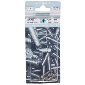 Torex DIN 965 YHB 5x20 mm Küt Uçlu Metrik Vida