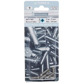 Torex DIN 965 YHB 5x20 mm Küt Uçlu Metrik Vida