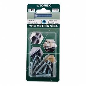 Torex DIN 965 YHB 5x30 mm Küt Uçlu Metrik Vida