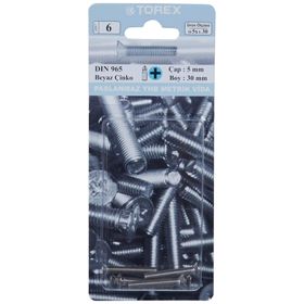 Torex DIN 965 YHB 5x30 mm Küt Uçlu Metrik Vida