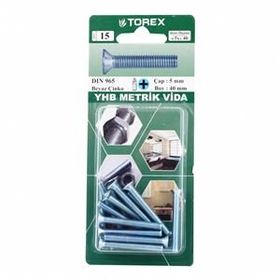 Torex DIN 965 YHB 5x40 mm Küt Uçlu Metrik Vida