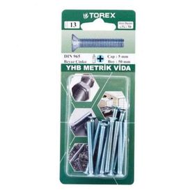 Torex DIN 965 YHB 5x50 mm Küt Uçlu Metrik Vida