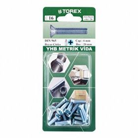 Torex DIN 965 YHB 6x20 mm Küt Uçlu Metrik Vida