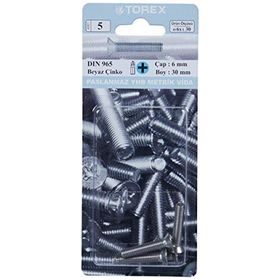 Torex DIN 965 YHB 6x30 mm Küt Uçlu Metrik Vida
