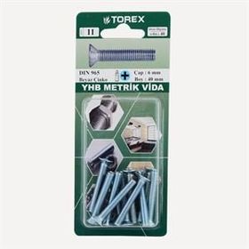 Torex DIN 965 YHB 6x40 mm Küt Uçlu Metrik Vida