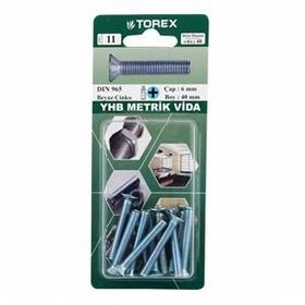 Torex DIN 965 YHB 6x40 mm Küt Uçlu Metrik Vida