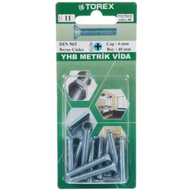 Torex DIN 965 YHB 6x40 mm Küt Uçlu Metrik Vida