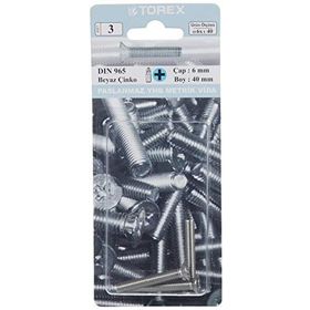 Torex DIN 965 YHB 6x40 mm Küt Uçlu Metrik Vida