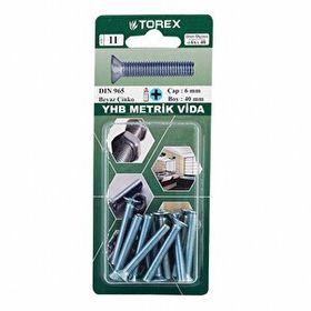 Torex DIN 965 YHB 6x40 mm Küt Uçlu Metrik Vida