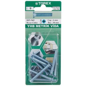 Torex DIN 965 YHB 6x50 mm Küt Uçlu Metrik Vida