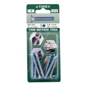 Torex DIN 965 YHB 6x50 mm Küt Uçlu Metrik Vida