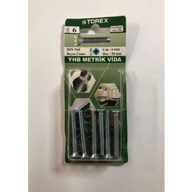 Torex DIN 965 YHB 6x50 mm Küt Uçlu Metrik Vida