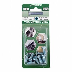 Torex DIN 965 YHB 8x20 mm Küt Uçlu Metrik Vida