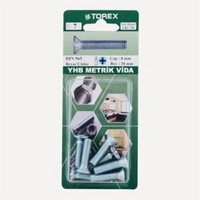 Torex DIN 965 YHB 8x30 mm Küt Uçlu Metrik Vida