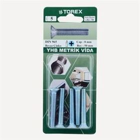 Torex DIN 965 YHB 8x50 mm Küt Uçlu Metrik Vida