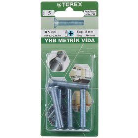 Torex DIN 965 YHB 8x50 mm Küt Uçlu Metrik Vida