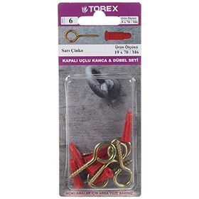 Torex Kapalı Kanca 18x60 mm + Grapex Dübel
