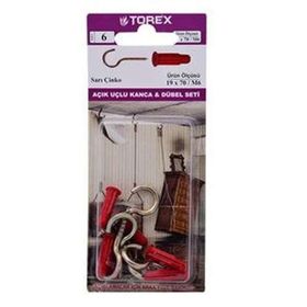Torex Kapalı Kanca 18x60 mm + Grapex Dübel