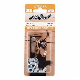 Torex M8 DIN 315 Kelebek Somun