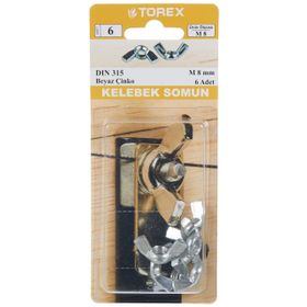 Torex M8 DIN 315 Kelebek Somun