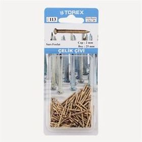 Torex Sarı Fosfat 2x25 mm Çelik Çivi