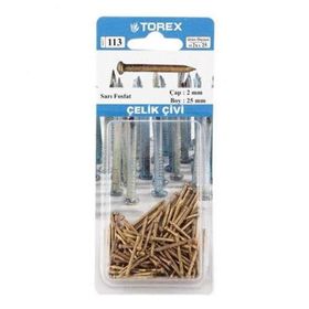 Torex Sarı Fosfat 2x25 mm Çelik Çivi
