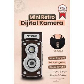 Torima CMR44 Mini Retro Kahverengi Dijital Fotoğraf Makinesi