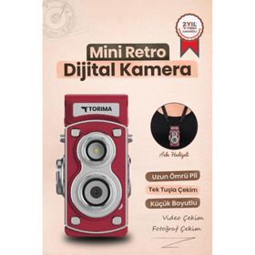 Torima CMR44 Mini Retro Kırmızı Dijital Fotoğraf Makinesi