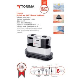 Torima CX-002B Beyaz Halı ve Koltuk Yıkama Makinesi