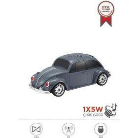 Torima D-49 Gri Araba Voswos Retro Tasarım USB TF FM Bluetooth Hoparlör