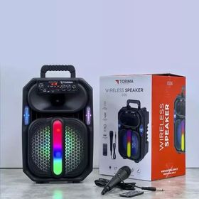Torima D26 Siyah RGB Işıklı Mikrofonlu Kumandalı USB/TF/FM/MIC/BT Bluetooth Hoparlör
