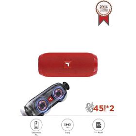 Torima D47 Kırmızı Kablosuz Taşınabilir TWS Bluetooth Hoparlör