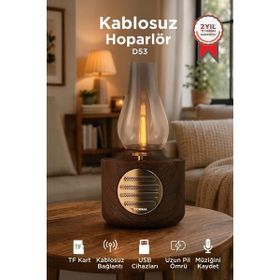 Torima D53 Ahşap Vintage Gaz Lambası Taşınabilir Bluetooth Speaker
