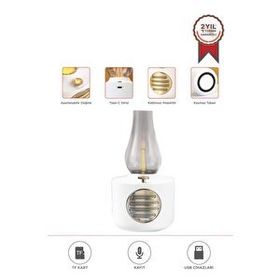 Torima D53 Beyaz Vintage Gaz Lambası Taşınabilir Bluetooth Speaker
