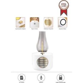 Torima D53 Beyaz Vintage Gaz Lambası Taşınabilir Bluetooth Speaker
